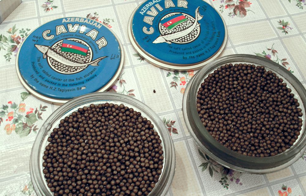 Two cand of Caviar from Azerbaijan