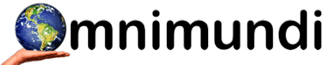 Omnimundi white logo with 340 pixels wide
