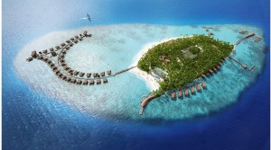 A luxury hotel in the Maldives
