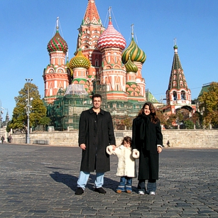 Omnimundi Family in Red Square in Moscow, Russia