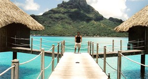 A luxury hotel classic picture in Bora Bora, French Polynesia
