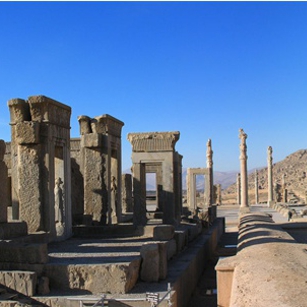 A view of the Historical site of Persepolis in Iran